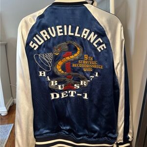 Vintage 100% silk bomber jacket